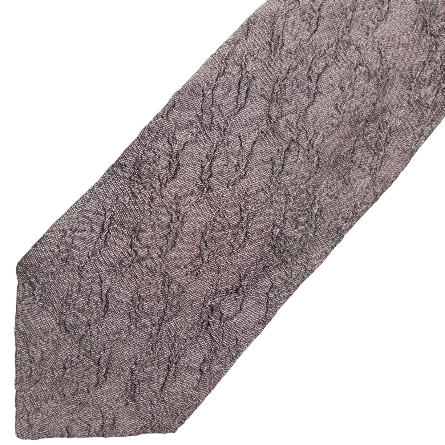 Vintage 2000s Issey Miyake Crinkle Silk Tie | O/S, Grey