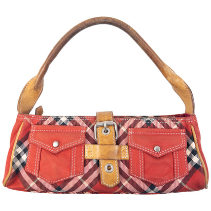 Vintage 2000s Burberry Blue Label Nova Check Baguette Shoulder Bag | O/S, Multicoloured