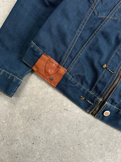 Hollywood Trading Company HTC 2000s “Night Flyer” Moto Denim Jacket - S