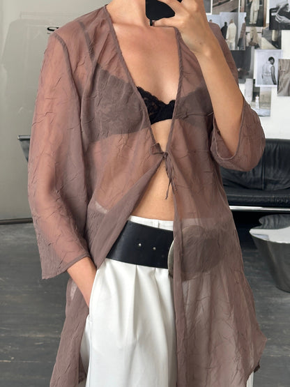 Italian Vintage 1990s Sheer Kaftan - M