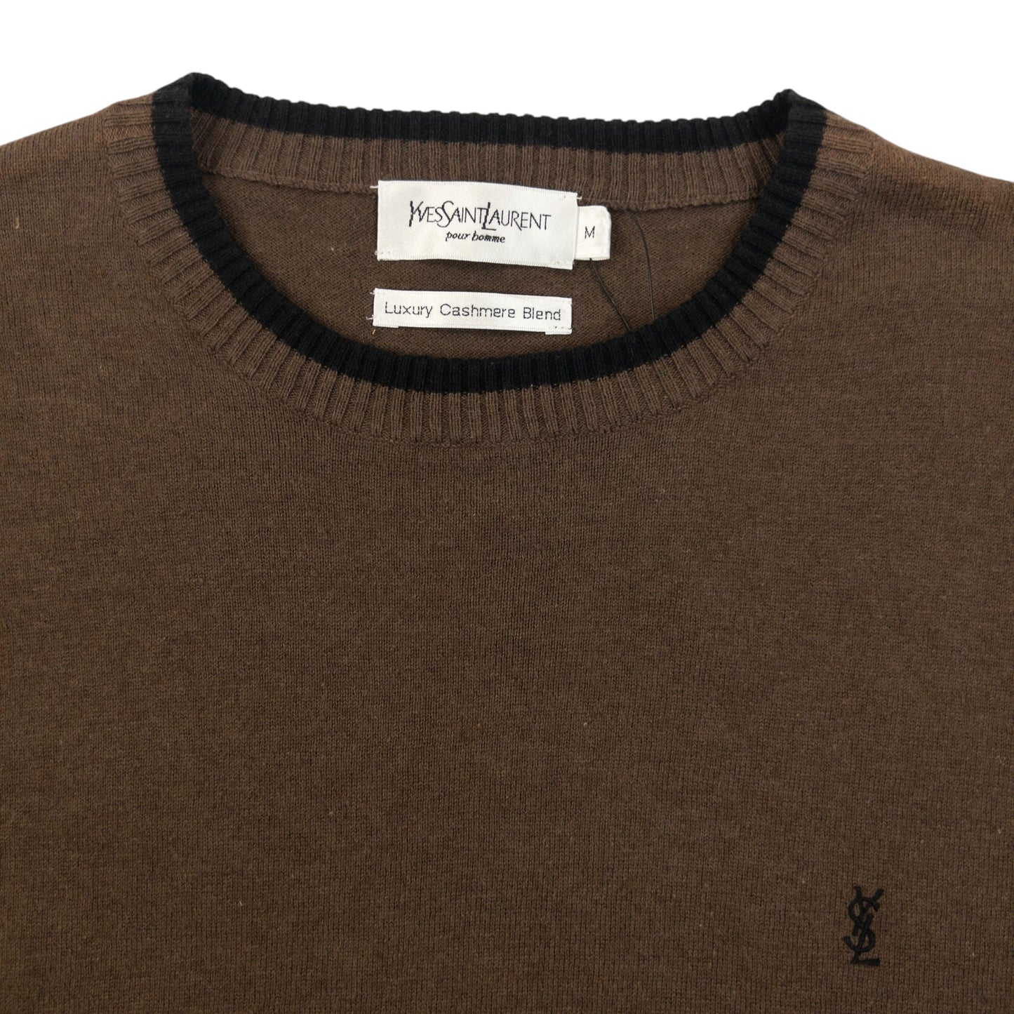 Vintage 2000s YSL Yves Saint Laurent Cashmere Jumper Size M | Medium, Multicoloured