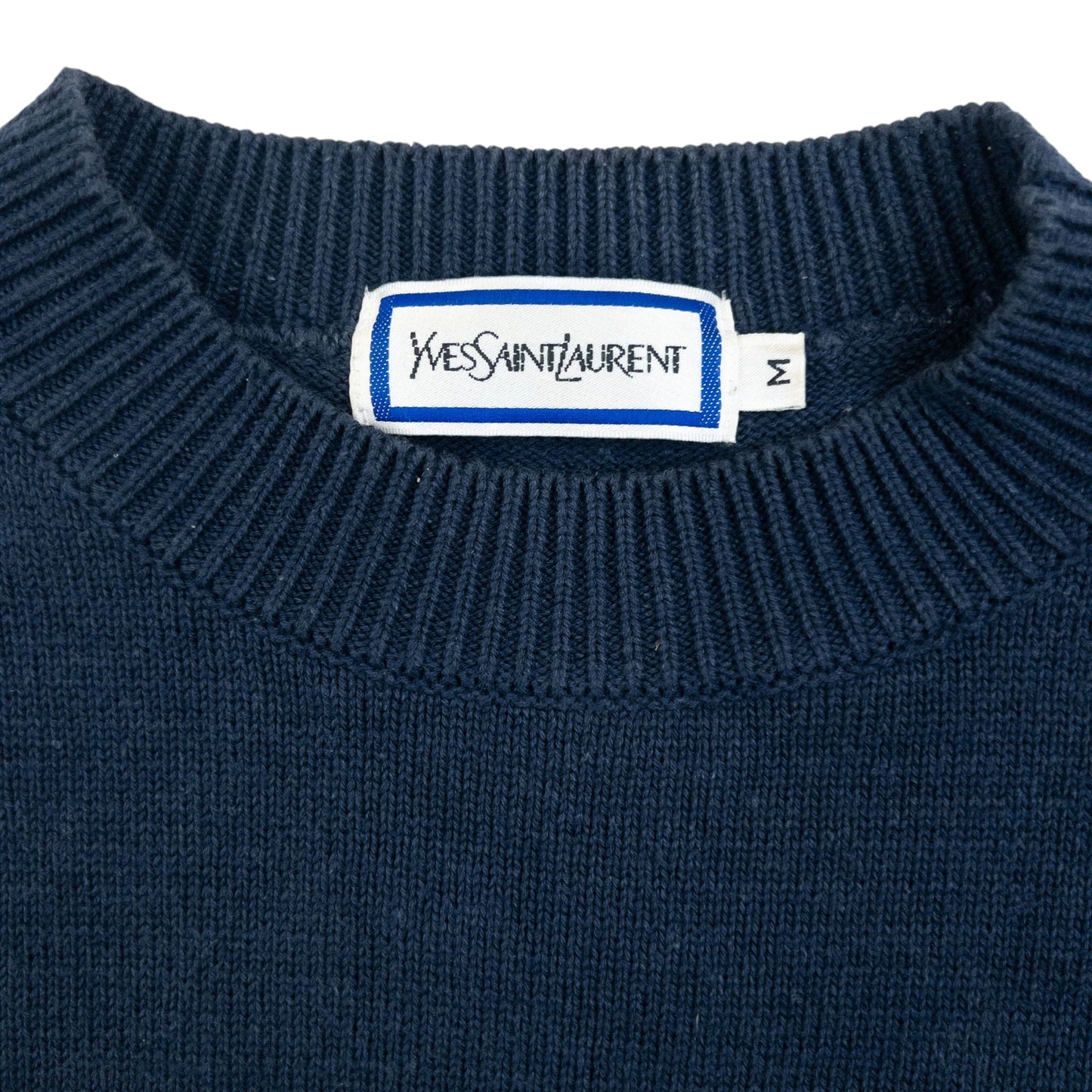 Vintage 80s YSL Yves Saint Laurent Pattern Knit Jumper Size S | Small, Multicoloured