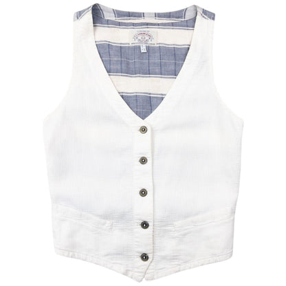 Vintage Armani Jeans Ribbed Button Up Vest Womens Size S