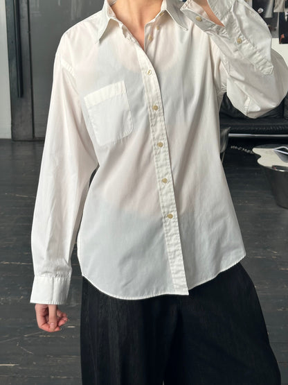 Yves Saint Laurent Pour Homme 1990s Cotton Logo Shirt - M