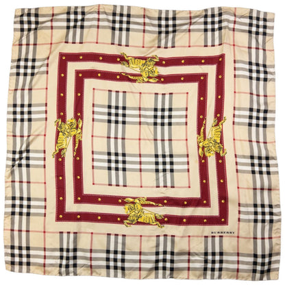 Vintage Burberry Nova Check Silk Scarf