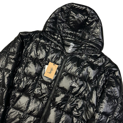 Stüssy Midweight Hooded Down Puffer Jacket In Black ( XXL )