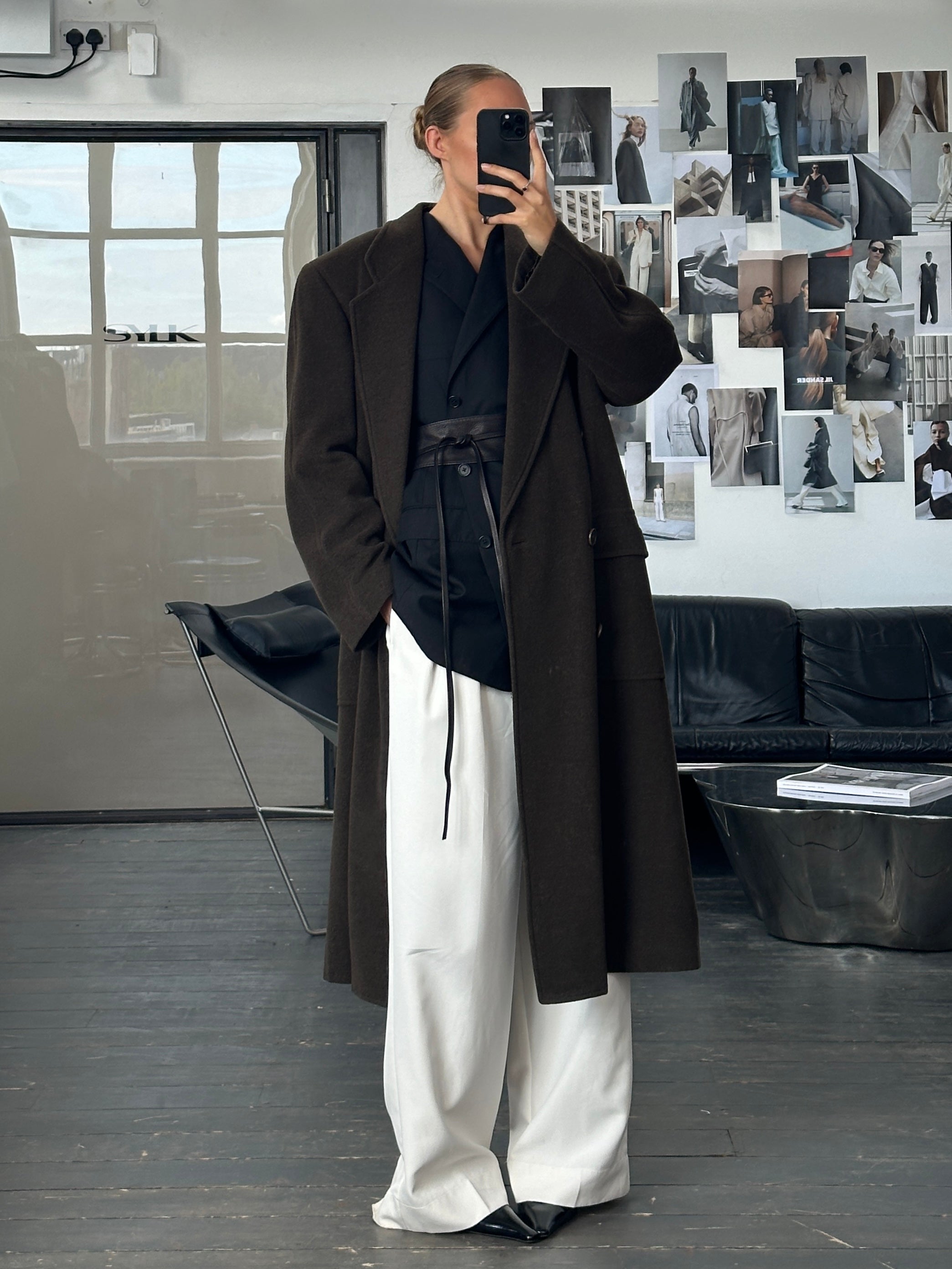 Giorgio Armani 1990s Pure Wool Double Breasted Coat - XL/XXL