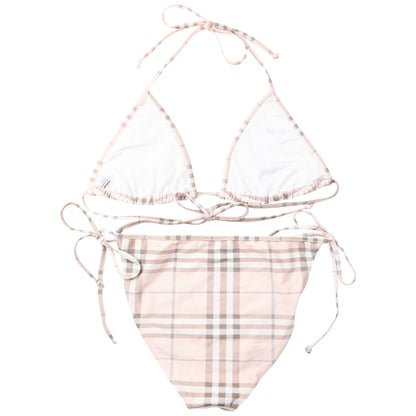 Vintage 2000s Burberry Nova Check Bikini Set Womens Size XL | XL, Beige
