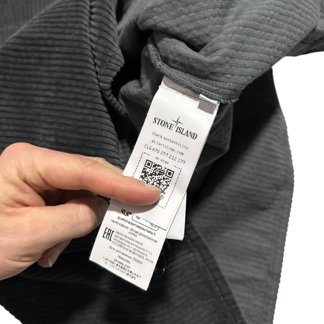 Stone Island Heavy Corduory Shirt | Large, Charcoal