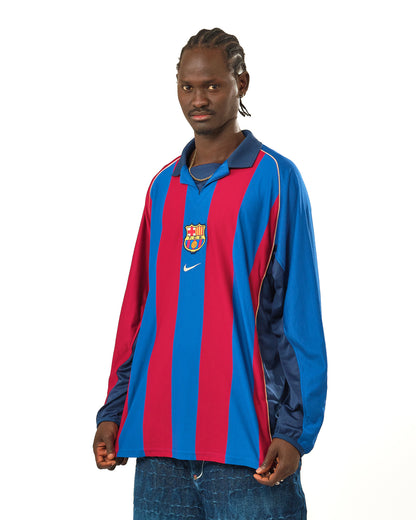 2001-02 Barcelona Nike Player Issue Long Sleeve Home Shirt (XL)