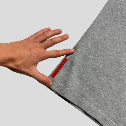 Prada Sport 2008 Baggy Grey Heavy Cotton Logo Joggers - XL