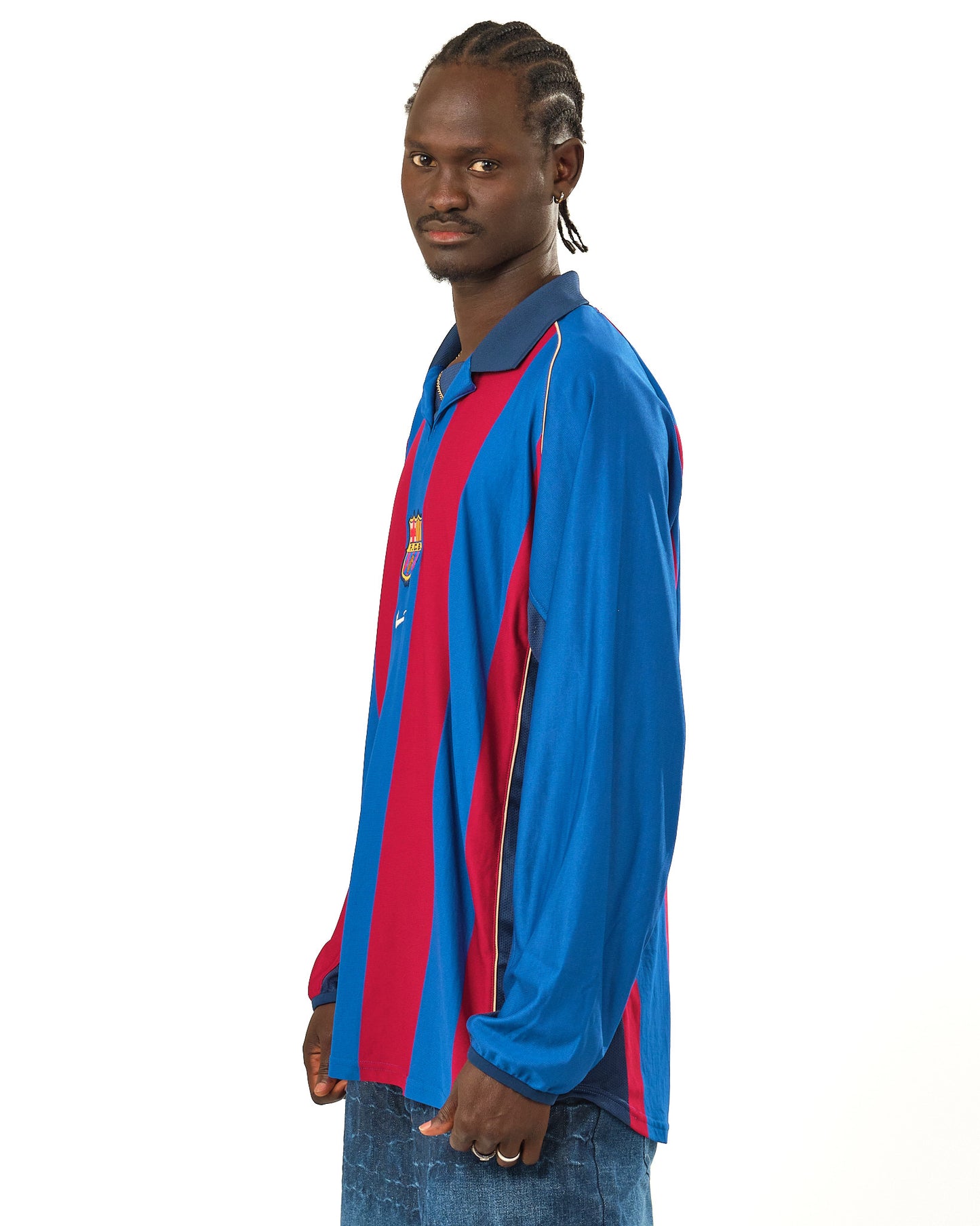 2001-02 Barcelona Nike Player Issue Long Sleeve Home Shirt (XL)