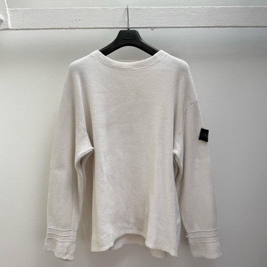 90’s Stone Island Soft Cotton Knit Jumper (L) | Large, Green