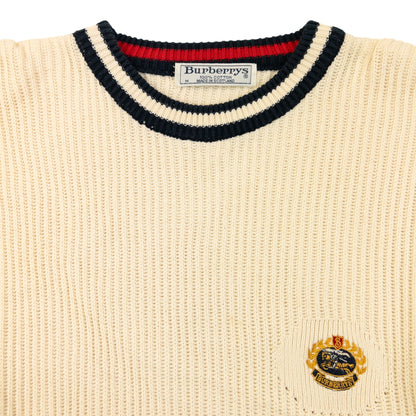 Vintage 90s Burberry Ribbed Knit Jumper Size S | Small, Multicoloured