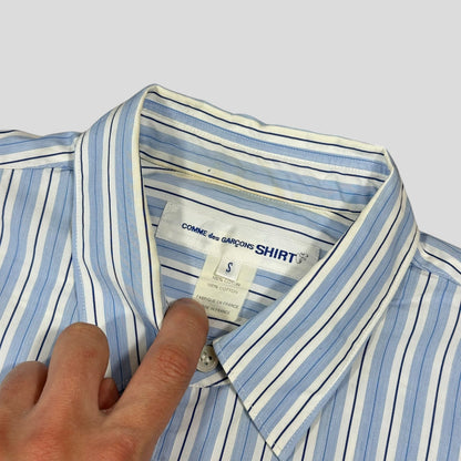 Comme Des Garçons SHIRT 00’s Bi-colour Striped Baby Blue Shirt - M | Default Title, Multicoloured