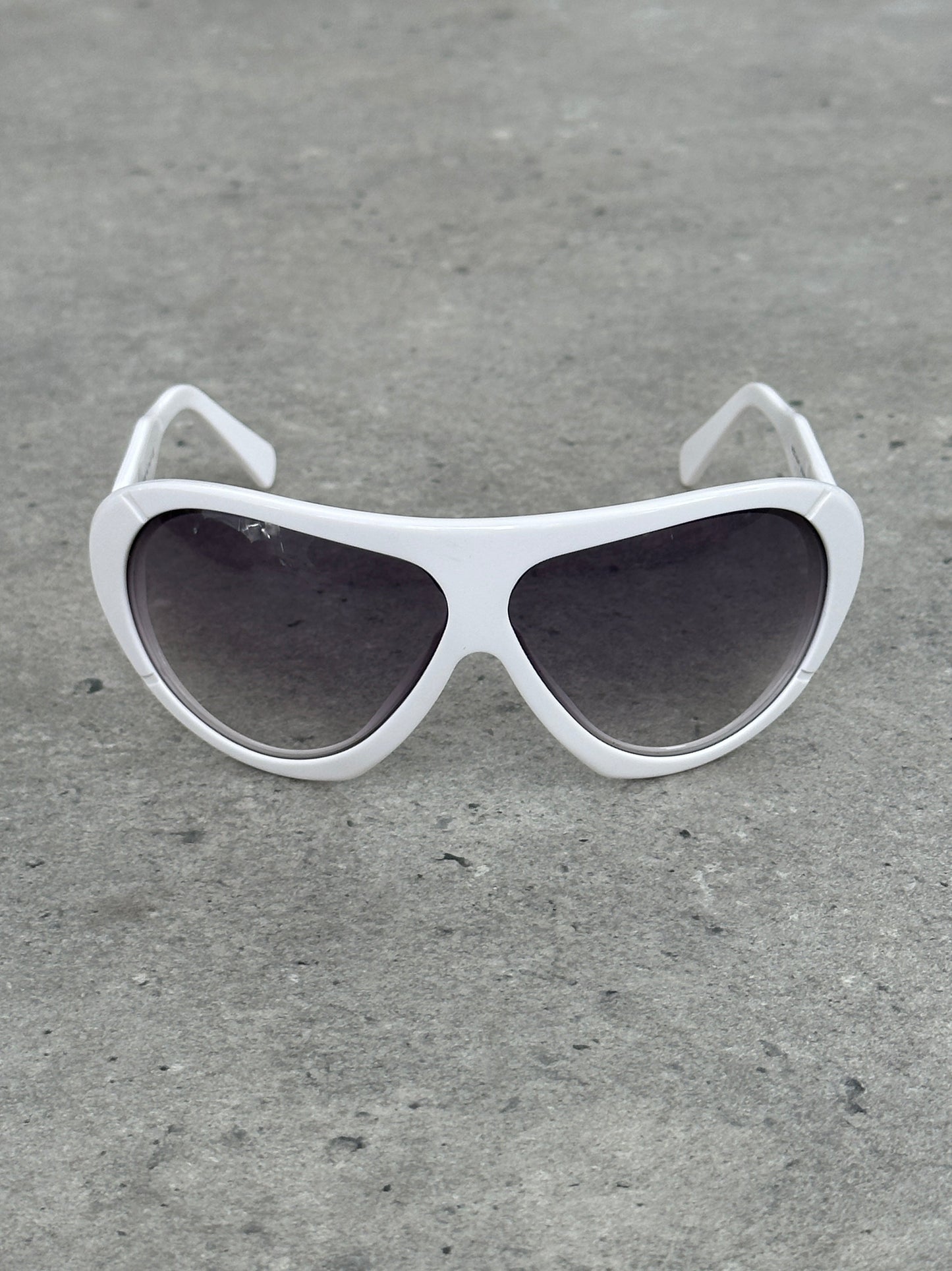 Versace 2000s Oversized Shield Logo Sunglasses