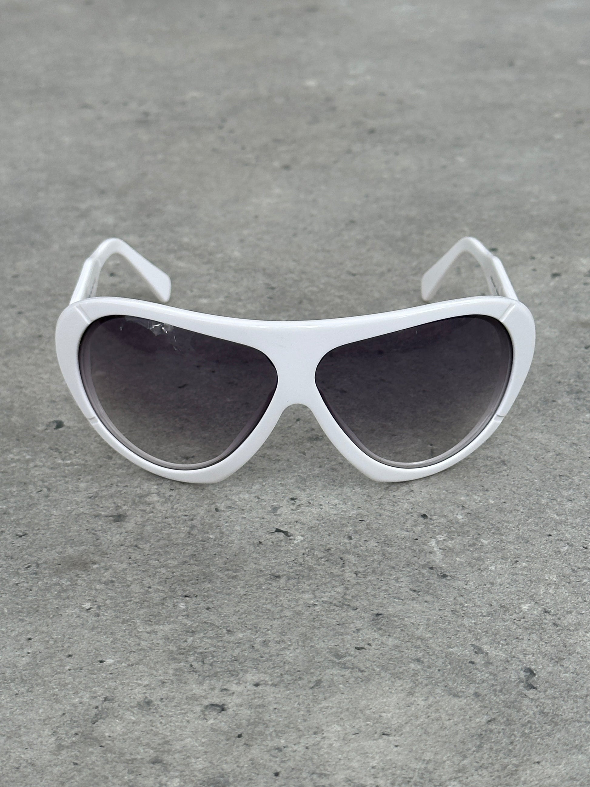 Versace 2000s Oversized Shield Logo Sunglasses
