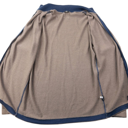 Vintage 2000s Armani Jeans Zip Up Jumper Size L | Large, Beige