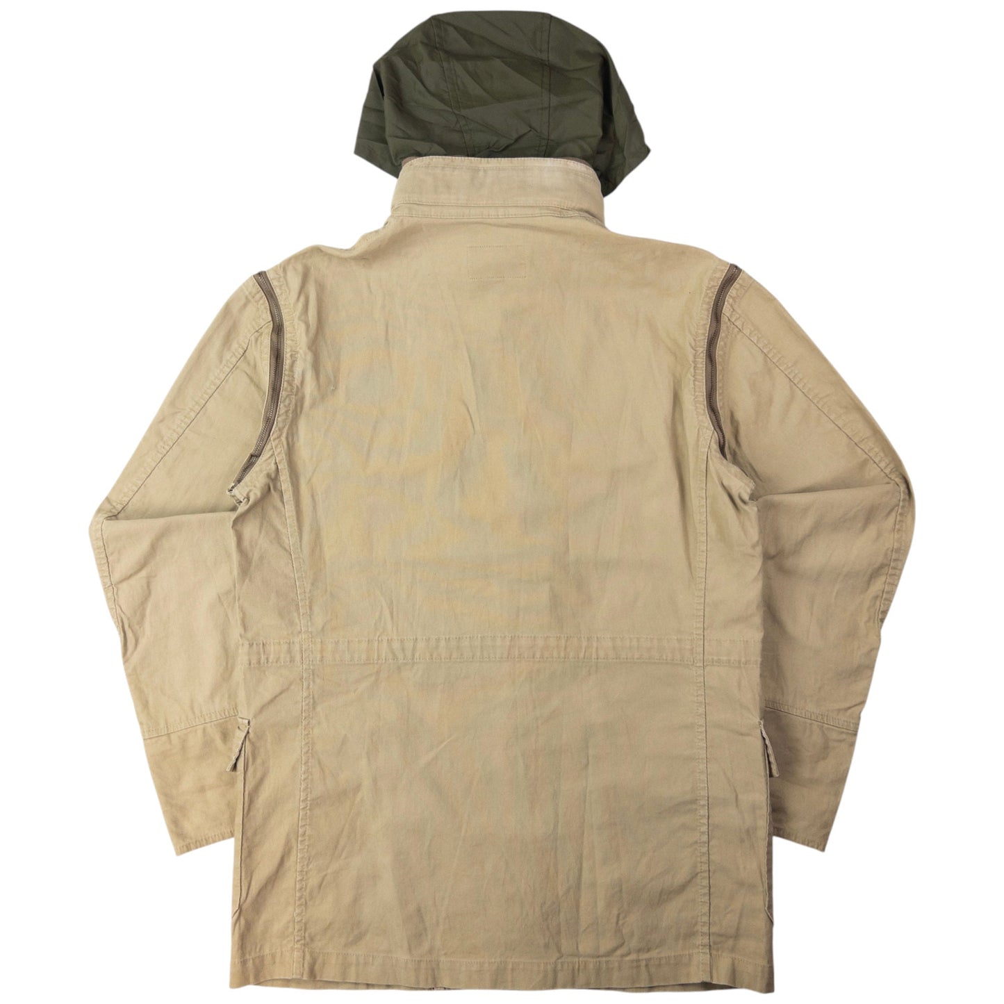 Vintage PPFM Convertible Zip Off Sleeve Military Jacket Size L