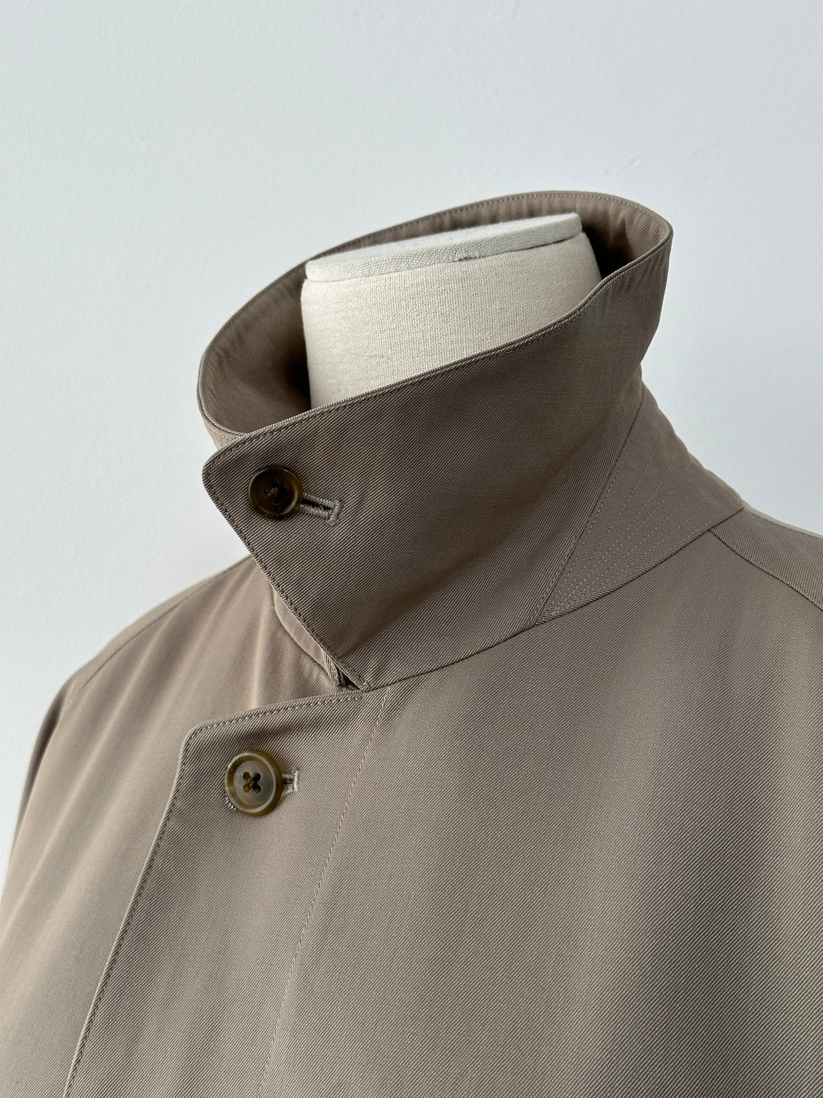 Burberry 1990s Pure Tasmania Wool High Neck Trench - L