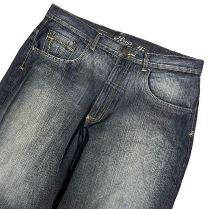 Baggy Denim Jorts In Dark Navy (W36)