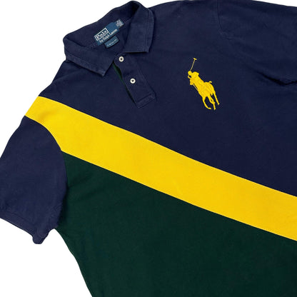 Ralph Lauren Polo In Navy, Yellow & Green ( XL ) - Known Source