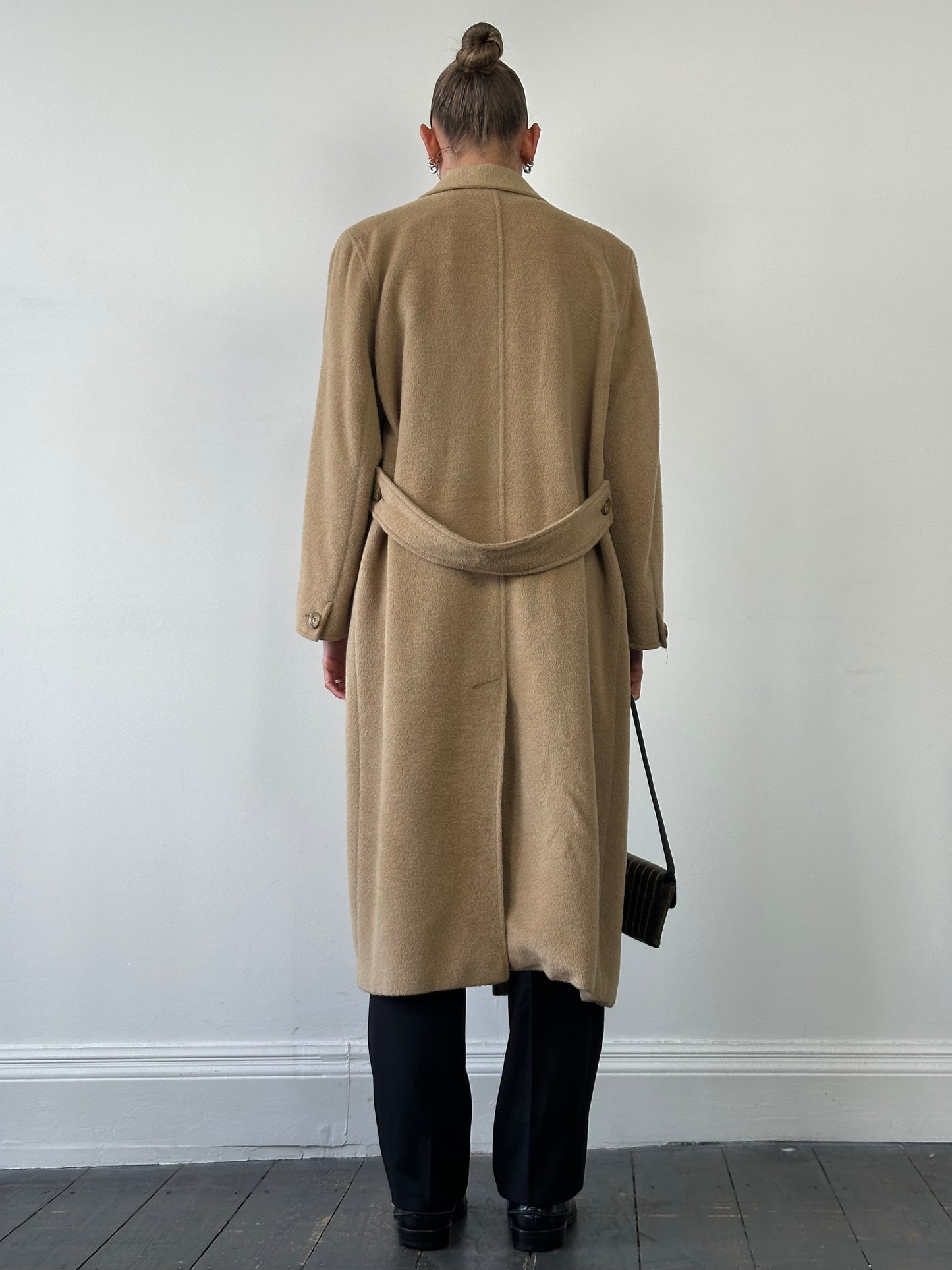 Max Mara Wool Camel Hair Double Breasted Coat - M/L