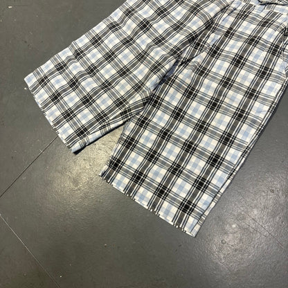 Avirex Plaid Shorts In Blue & White ( W30 ) - 1036 Emporium
