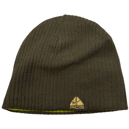 Nike ACG Reversible Beanie In Neon Green & Brown ( M )