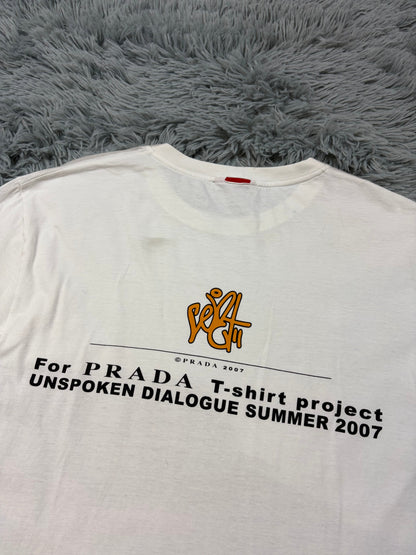 Prada Sport 2007 Unspoken Dialogue Graphic T-shirt - L/XL | O/S, White