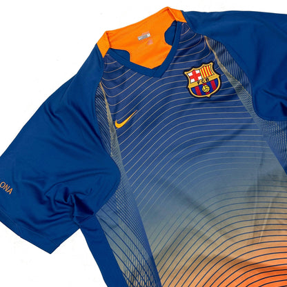 Nike Barcelona 2006/07 Training Shirt In Blue & Orange ( M ) - Known Source