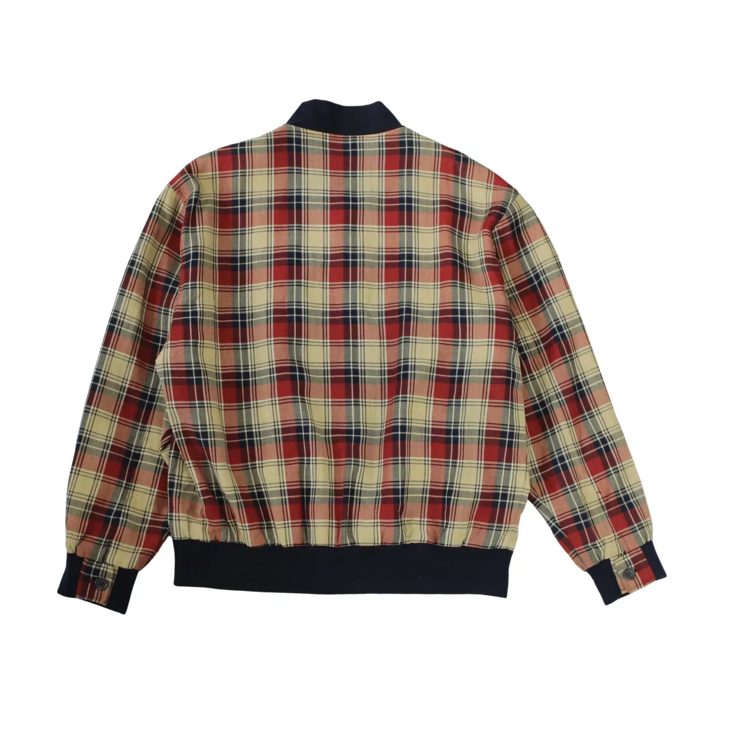 YVES SAINT LAURENT CHECK BOMBER JACKET  (L)