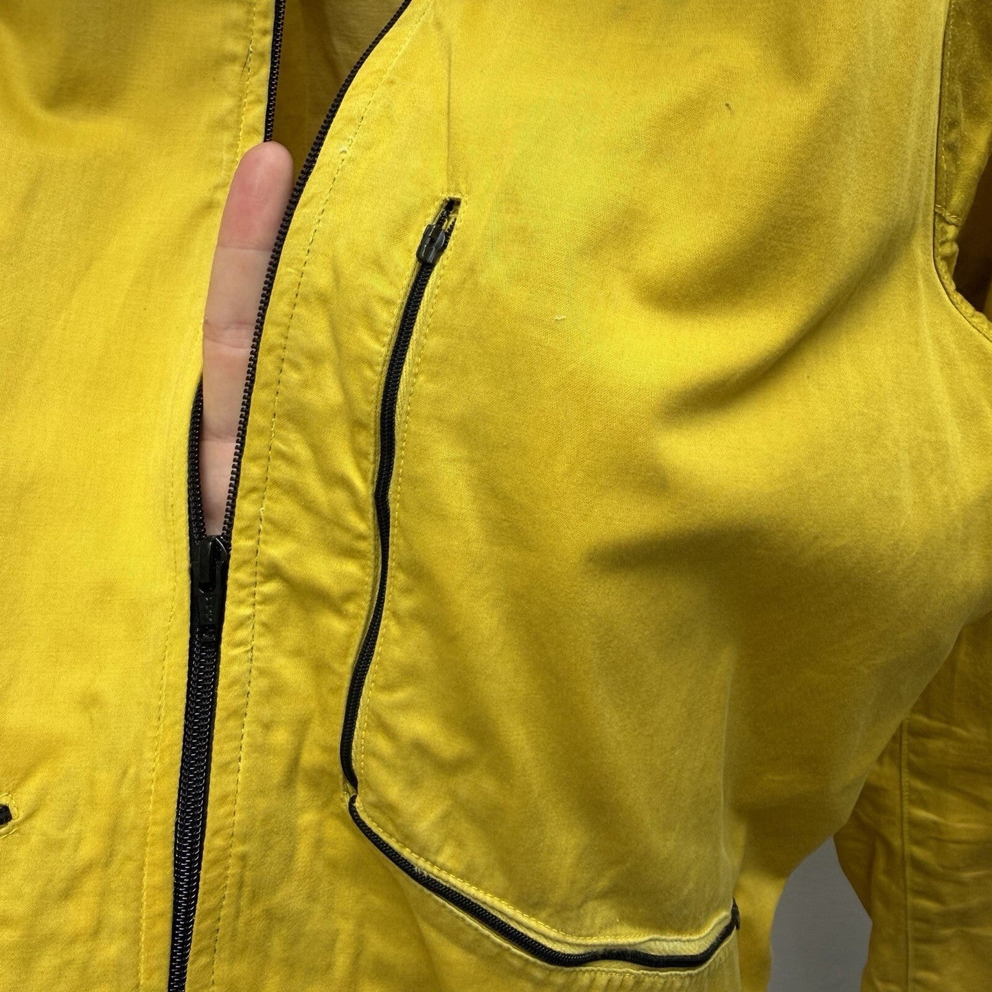 00’s Stone Island Raso Gommato Jacket (M) | Large, Yellow