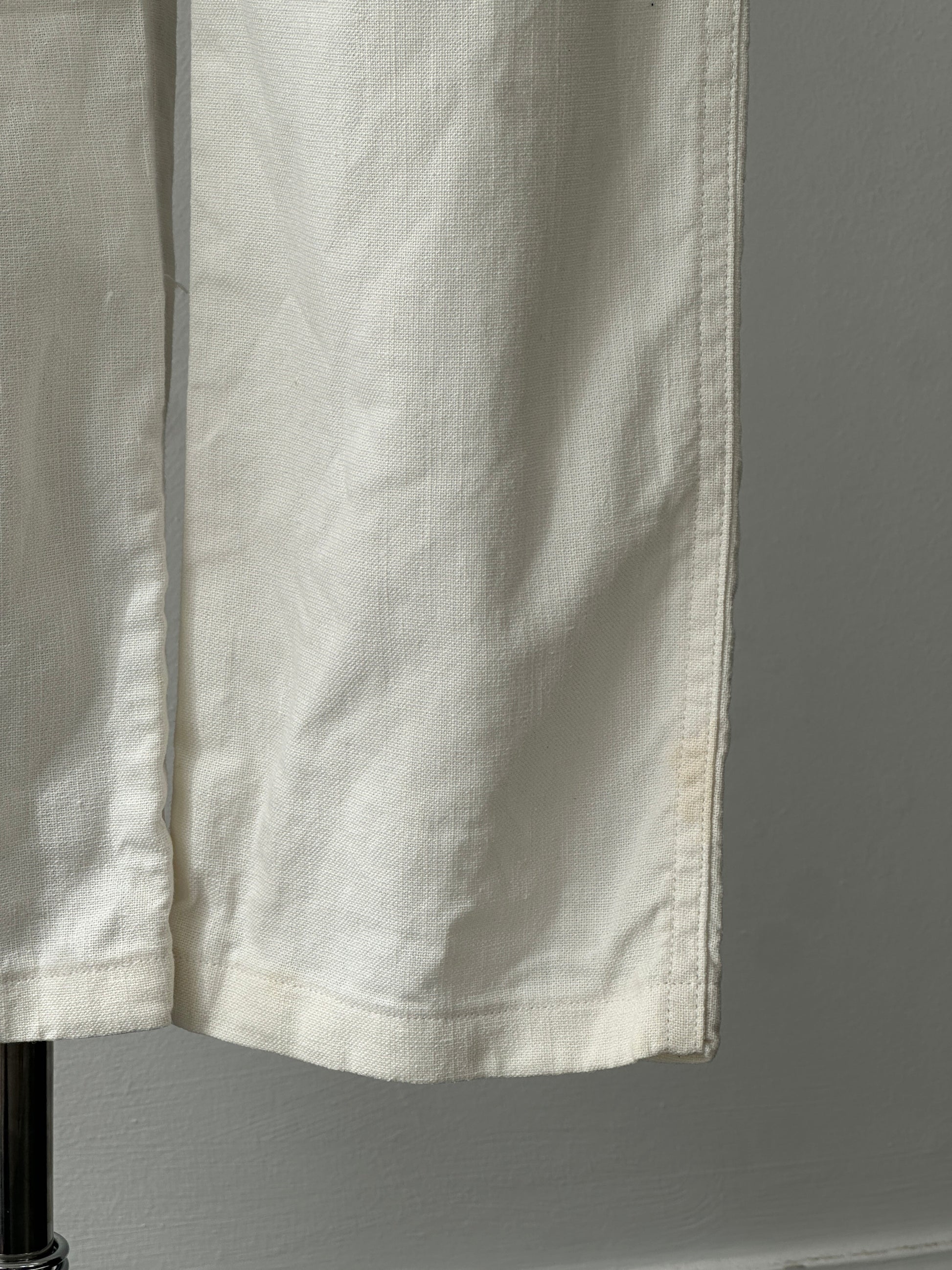 Armani Jeans 1990s Linen Slim Straight Leg Trousers - W26