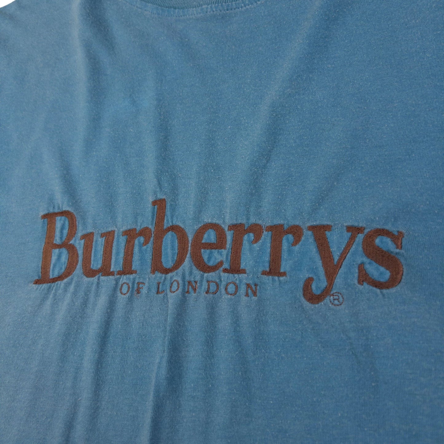 Vintage Burberry Embroidered T Shirt Size XL
