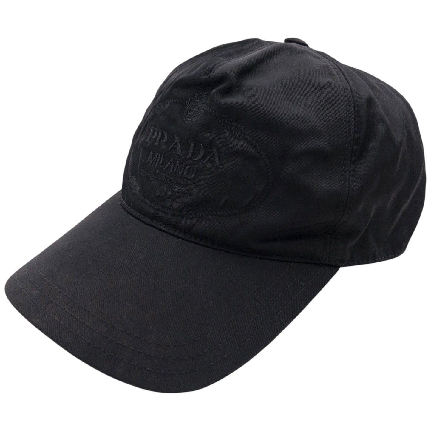 Vintage 2000s Prada Embroidered Hat Size S | O/S, Black