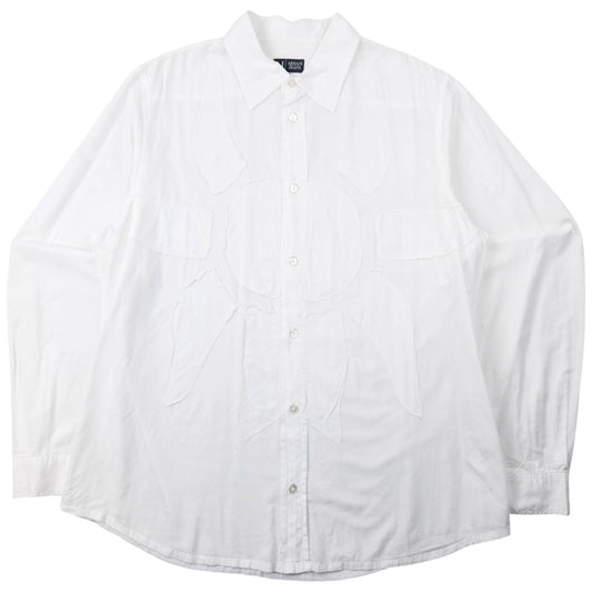 Vintage 2000s Armani Jeans Patchwork Sun Long Sleeve Button Up Shirt Size XL | XL, White
