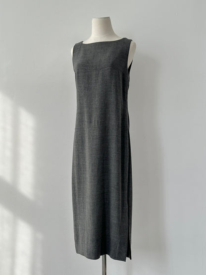 Marella 2000s Wool Sleevless Maxi Dress - M-L