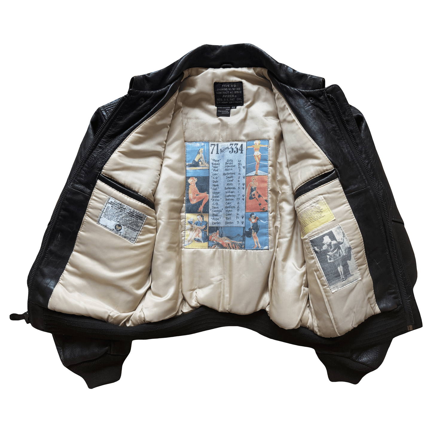 Avirex 'The K.O Kid' 1991 A2 Leather Flight Jacket - XS / S | S / M, Red