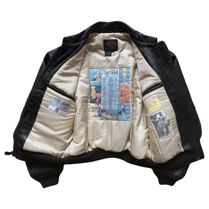Avirex 'The K.O Kid' 1991 A2 Leather Flight Jacket - XS / S | S / M, Red