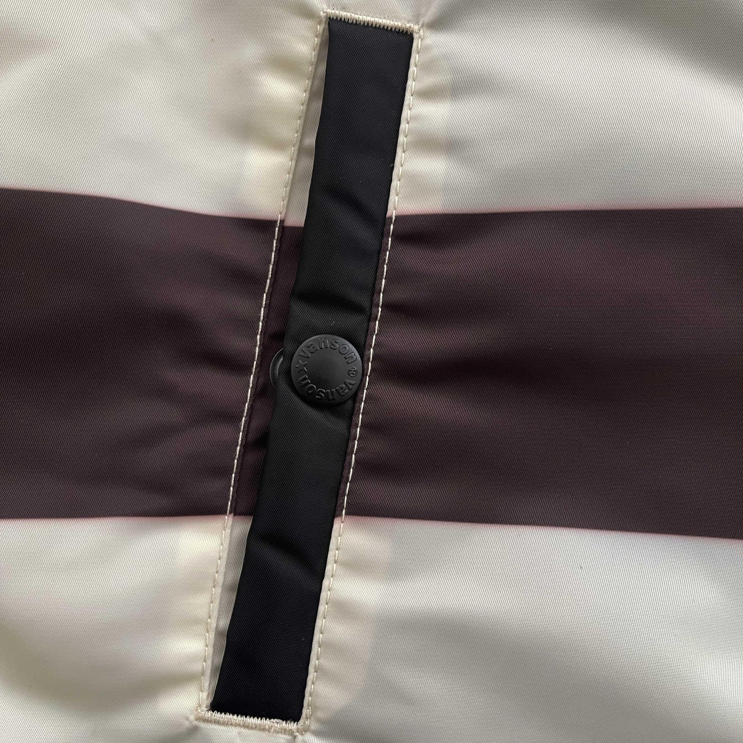 Vanson Leathers Striped Bomber Jacket - XL