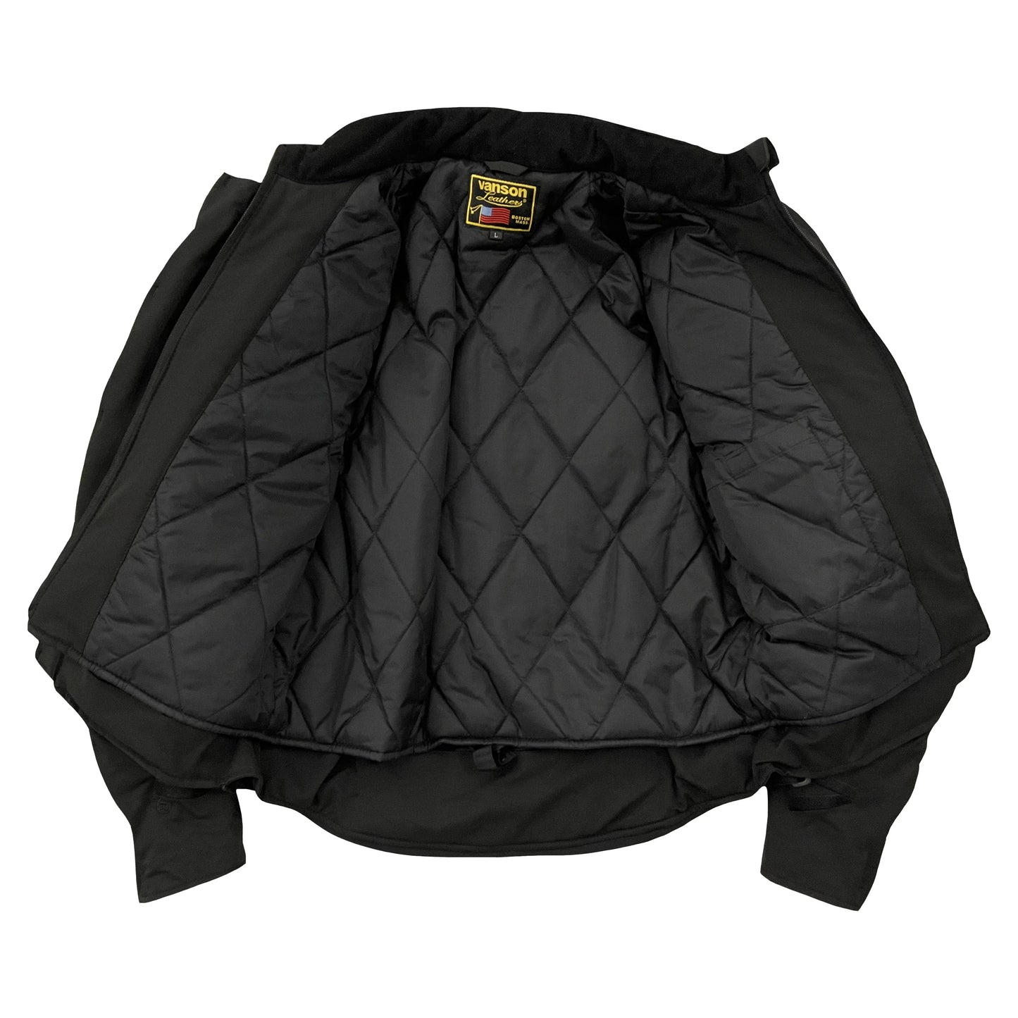 Vanson Leathers Triple Black Racing Jacket - L