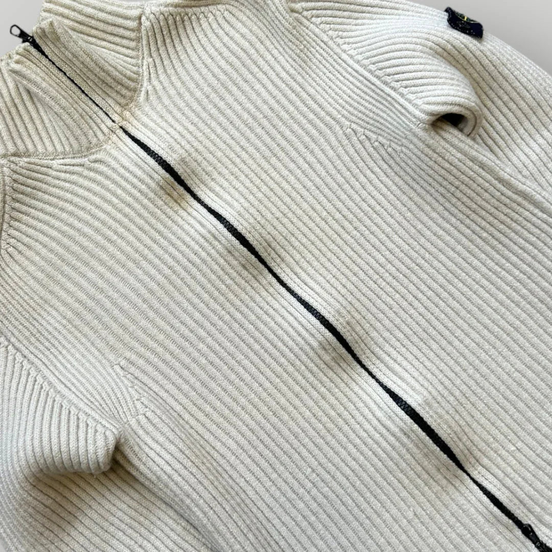 Stone Island AW/04 Ribbed Zip Up Knit S