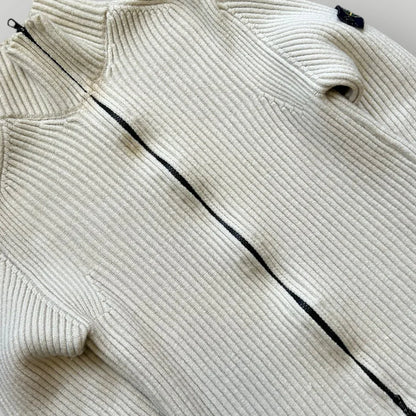 Stone Island AW/04 Ribbed Zip Up Knit S