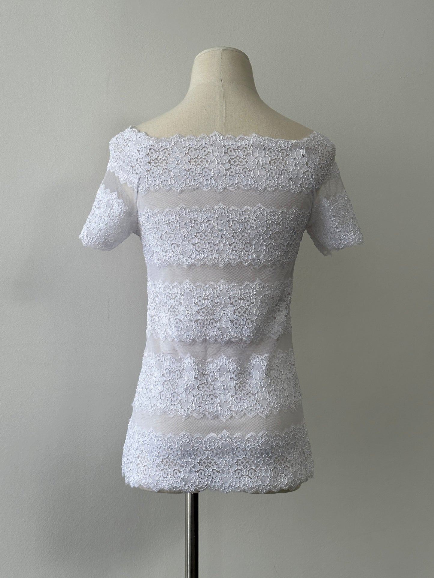 Vintage 2000s Lace Off Shoulder Top - S-M