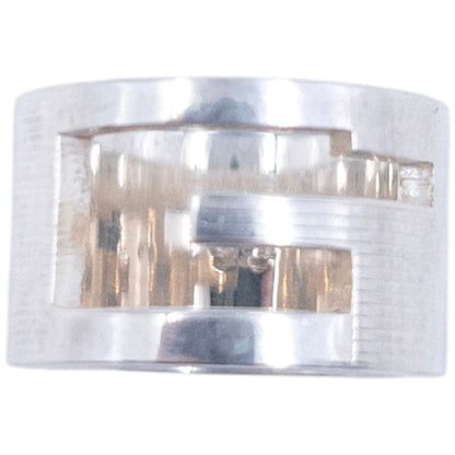 Vintage 2000s Gucci Silver G Cut-Out Ring | O/S, Grey