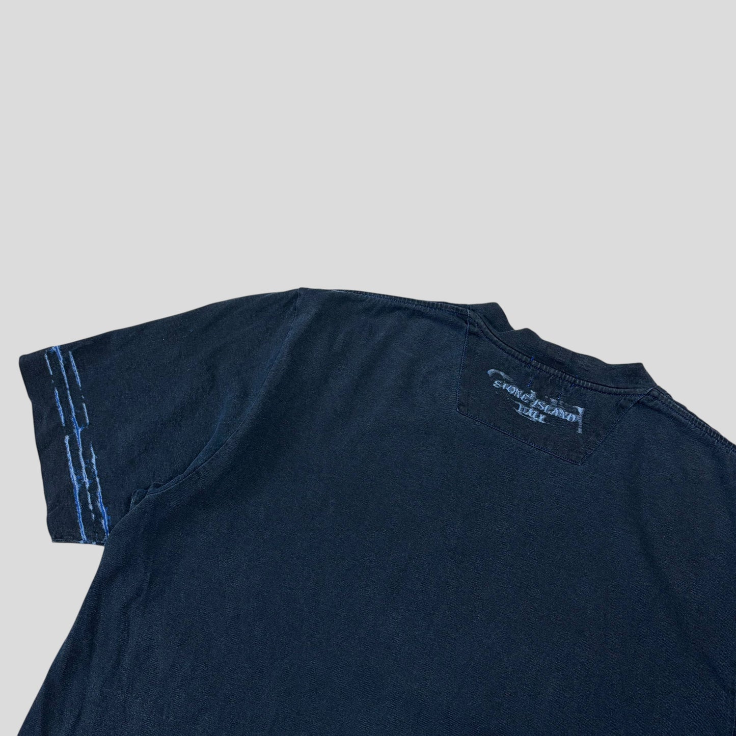 Stone Island SS03 Sublimation Acid Print Marina Logo T-shirt - XL (L) | Large, Blue