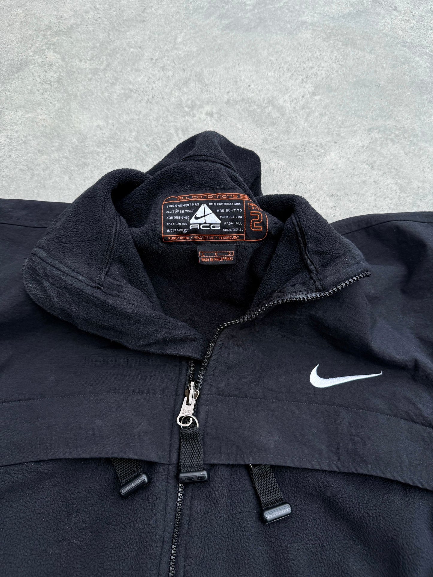 nike acg 1998 polartec heavyweight fleece jacket (l) | Default Title, Multicoloured