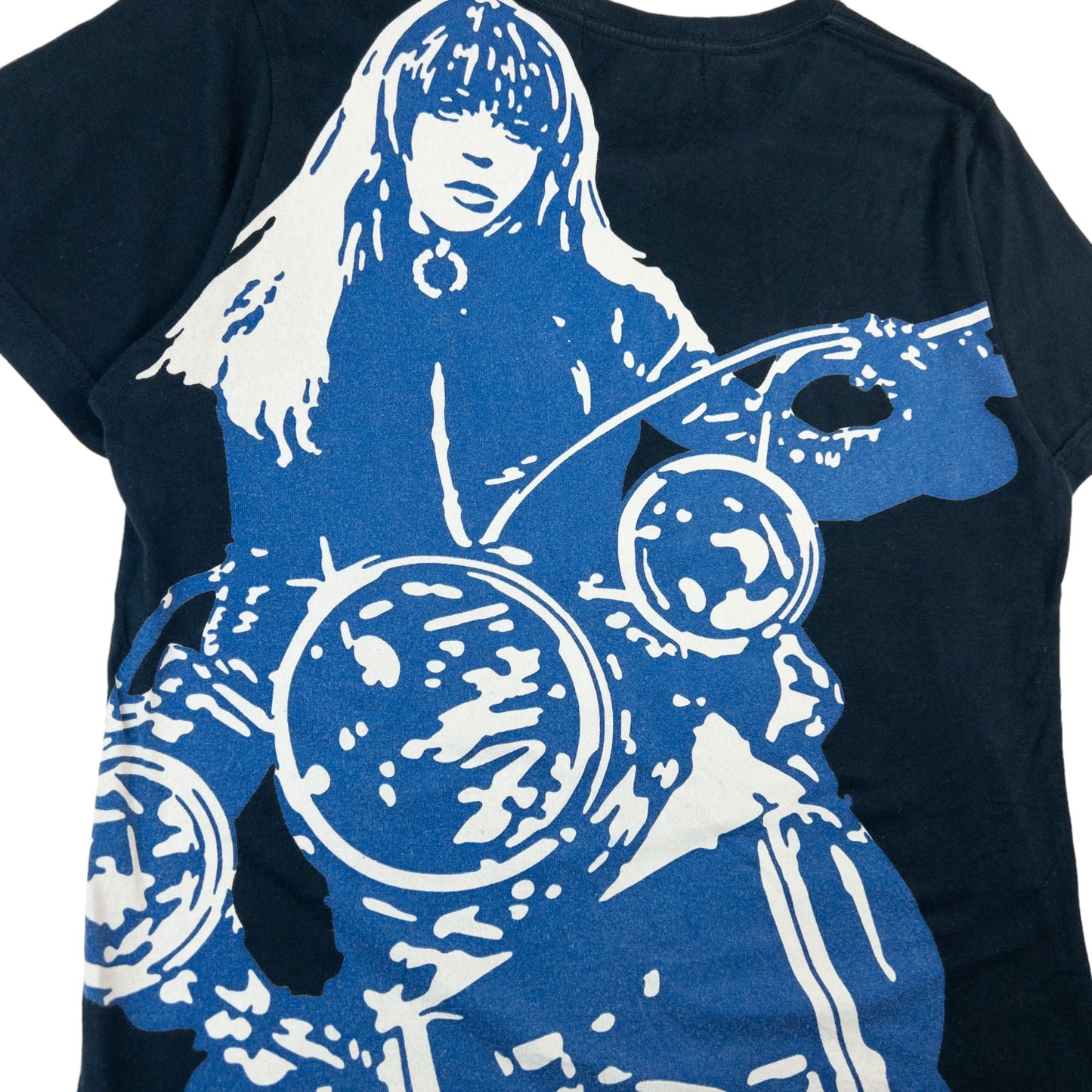 Vintage Hysteric Glamour Biker Graphic Babydoll T Shirt Women's Size S