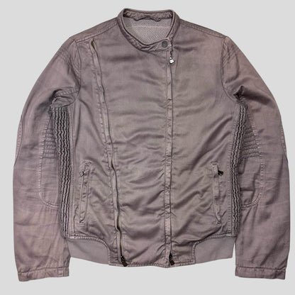 Puma x Neil Barrett 96 Hours Dusty Purple Cotton Moto Jacket - S/M